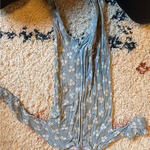 Brave Little Ones Bloom Floral Blue Sleeper